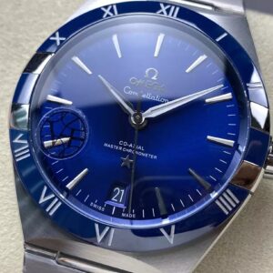 ĐỒNG HỒ OMEGA CONSTELLATION FAKE NIỀNG CERAMIC XANH NHÀ MÁY V+ 41MM 2 ĐỒNG HỒ OMEGA CONSTELLATION FAKE NIỀNG CERAMIC XANH NHÀ MÁY V+ 41MM