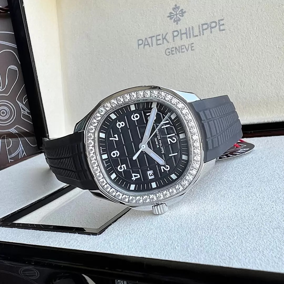 ĐỒNG HỒ PATEK PHILIPPE AQUANAUT 5168G REPLICA MÀU ĐEN 38 (4) ĐỒNG HỒ PATEK PHILIPPE AQUANAUT 5168G REPLICA MÀU ĐEN 38.8MM