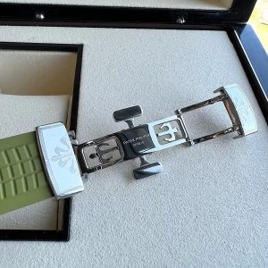 PATEK PHILIPPE AQUANAUT 5168G REPLICA 1:1 WATCH GREEN 38.8MM 8 ĐỒNG HỒ PATEK PHILIPPE AQUANAUT 5168G REPLICA XANH NIỀNG ĐÁ 38.8MM
