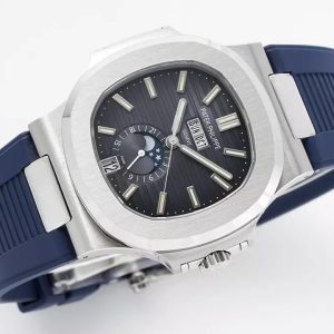 PATEK PHILIPPE NAUTILUS 5726A REP 11 WATCH RUBBER BLUE STRAP PPF FACTORY 40.5MM 4 ĐỒNG HỒ PATEK PHILIPPE NAUTILUS 5726A REPLICA 11 MẶT XANH NHÀ MÁY PPF 40.5MM