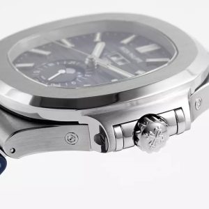 PATEK PHILIPPE NAUTILUS 5726A REP 11 WATCH RUBBER BLUE STRAP PPF FACTORY 40.5MM 6 ĐỒNG HỒ PATEK PHILIPPE NAUTILUS 5726A REPLICA 11 MẶT XANH NHÀ MÁY PPF 40.5MM