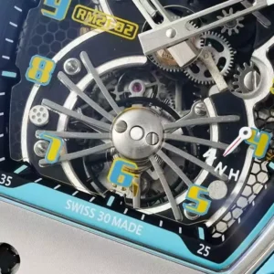 RICHARD MILLE RM21-02 FAKE TOURBILLON WATCH BLUE QUARTZ FIBER RMF 43MM 4 ĐỒNG HỒ RICHARD MILLE RM21-02 FAKE TOURBILLON BLUE QUARTZ FIBER RMF 43MM