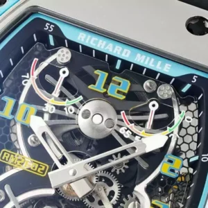 RICHARD MILLE RM21-02 FAKE TOURBILLON WATCH BLUE QUARTZ FIBER RMF 43MM 3 ĐỒNG HỒ RICHARD MILLE RM21-02 FAKE TOURBILLON BLUE QUARTZ FIBER RMF 43MM