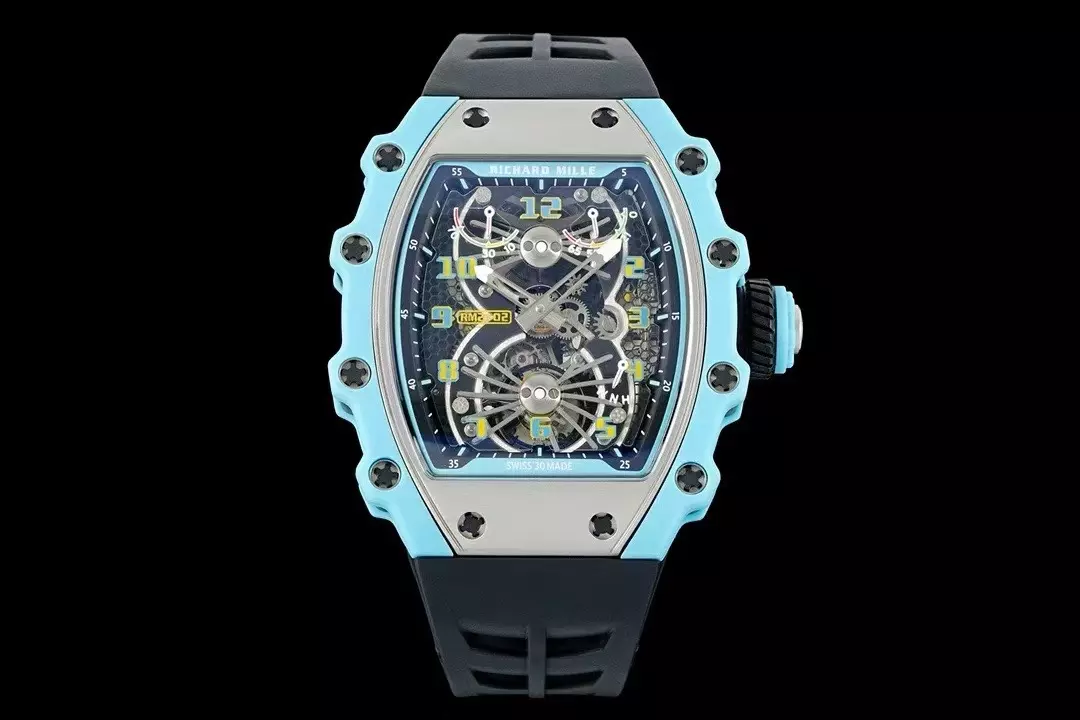 ĐỒNG HỒ RICHARD MILLE RM21-02 FAKE TOURBILLON BLUE QUARTZ FIBER RMF 43MM (4) ĐỒNG HỒ RICHARD MILLE RM21-02 FAKE TOURBILLON BLUE QUARTZ FIBER RMF 43MM