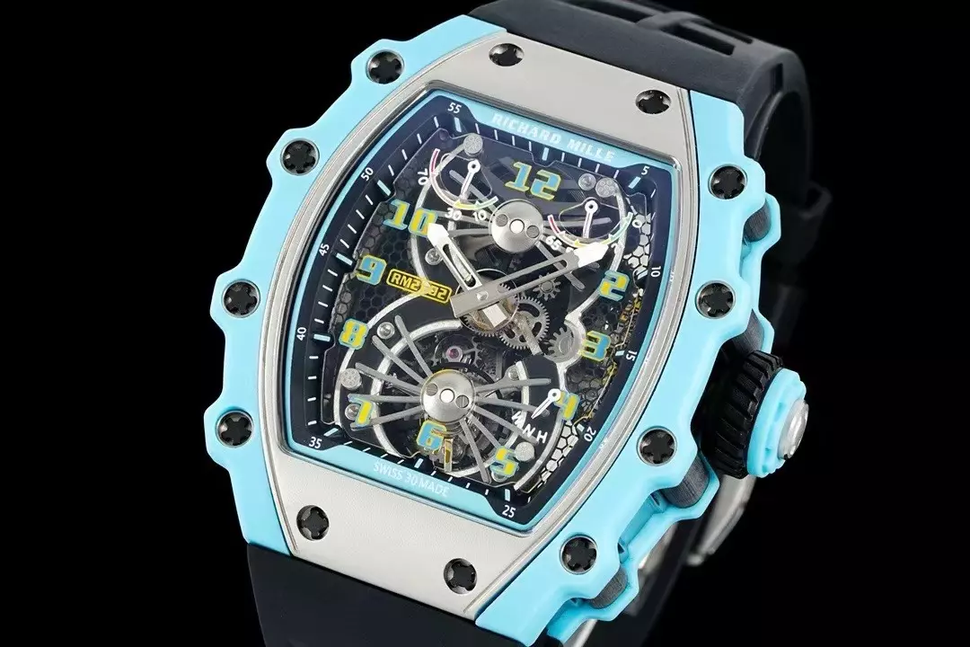 ĐỒNG HỒ RICHARD MILLE RM21-02 FAKE TOURBILLON BLUE QUARTZ FIBER RMF 43MM (5) ĐỒNG HỒ RICHARD MILLE RM21-02 FAKE TOURBILLON BLUE QUARTZ FIBER RMF 43MM