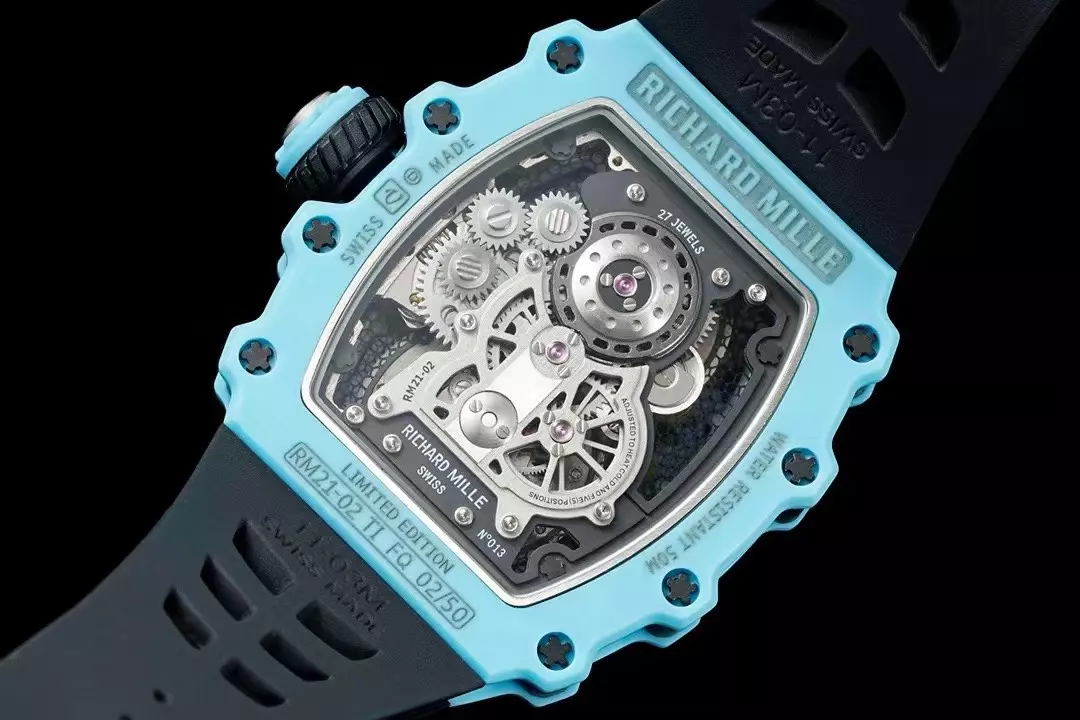 ĐỒNG HỒ RICHARD MILLE RM21-02 FAKE TOURBILLON BLUE QUARTZ FIBER RMF 43MM (6) ĐỒNG HỒ RICHARD MILLE RM21-02 FAKE TOURBILLON BLUE QUARTZ FIBER RMF 43MM