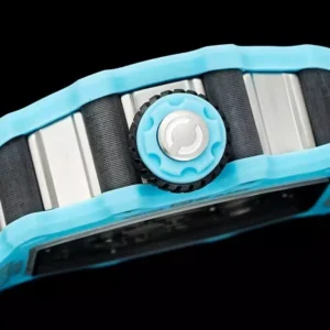 RICHARD MILLE RM21-02 FAKE TOURBILLON WATCH BLUE QUARTZ FIBER RMF 43MM 5 ĐỒNG HỒ RICHARD MILLE RM21-02 FAKE TOURBILLON BLUE QUARTZ FIBER RMF 43MM