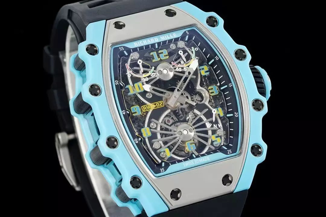 ĐỒNG HỒ RICHARD MILLE RM21-02 FAKE TOURBILLON BLUE QUARTZ FIBER RMF 43MM (8) ĐỒNG HỒ RICHARD MILLE RM21-02 FAKE TOURBILLON BLUE QUARTZ FIBER RMF 43MM