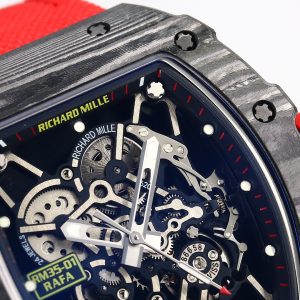 RICHARD MILLE RM35-01 REPLICA WATCHES FABRIC STRAP V2 BBR FACTORY 44MM 1 ĐỒNG HỒ RICHARD MILLE RM35-01 REPLICA DÂY VẢI NATO ĐỎ V2 BBR 44MM