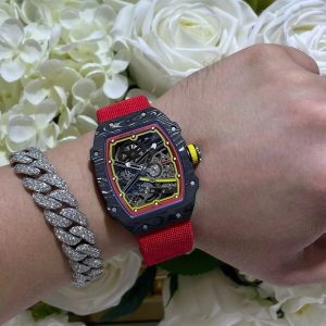 RICHARD MILLE RM67-02 CRAFTED WATCHES CARBON CANVAS FABRIC STRAP 37 GRAM 38,7X47,52MM 9 ĐỒNG HỒ RICHARD MILLE RM67-02 CHẾ TÁC CARBON SIÊU MỎNG 37 GRAM 38,7X47,52MM