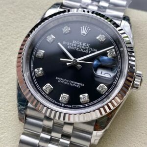 ĐỒNG HỒ ROLEX DATEJUST 126234 FAKE MẶT ĐEN CỌC KIM CƯƠNG VSF 36MM 2 ĐỒNG HỒ ROLEX DATEJUST 126234 FAKE MẶT ĐEN CỌC KIM CƯƠNG VSF 36MM