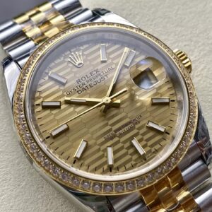 ROLEX DATEJUST 126238 REPLICA WATCHES WITH STONE BEZEL VSF 36MM 1 ĐỒNG HỒ ROLEX DATEJUST 126238 REPLICA MẶT GẠCH NIỀNG ĐÁ VSF 36MM