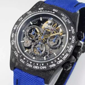 ROLEX DAYTONA DIW FAKE 11 WATCHES BLUE FABRIC STRAP GEF FACTORY 40MM 1 ĐỒNG HỒ ROLEX DAYTONA DIW FAKE 11 DÂY VẢI XANH NHÀ MÁY GEF 40MM