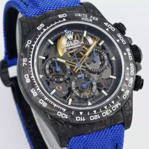 ROLEX DAYTONA DIW FAKE 11 WATCHES BLUE FABRIC STRAP GEF FACTORY 40MM 2 ĐỒNG HỒ ROLEX DAYTONA DIW FAKE 11 DÂY VẢI XANH NHÀ MÁY GEF 40MM