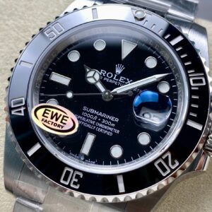 ROLEX SUBMARINER REPLICA WATCH DATE BLACK DIAL EWE FACTORY 40MM 2 ĐỒNG HỒ ROLEX SUBMARINER REPLICA DATE MẶT ĐEN NHÀ MÁY EWE 40MM