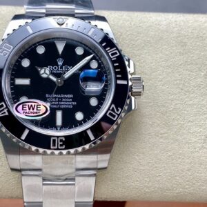 ĐỒNG HỒ ROLEX SUBMARINER REPLICA DATE MẶT ĐEN NHÀ MÁY EWE 40MM
