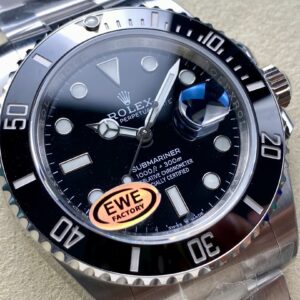 ROLEX SUBMARINER REPLICA WATCH DATE BLACK DIAL EWE FACTORY 40MM 1 ĐỒNG HỒ ROLEX SUBMARINER REPLICA DATE MẶT ĐEN NHÀ MÁY EWE 40MM