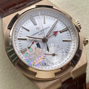 VACHERON CONSTANTIN REPLICA WATCHES WHITE DIAL GRF 41MM 2 ĐỒNG HỒ VACHERON CONSTANTIN REPLICA MẶT TRẮNG DÂY DA NÂU GRF 41MM