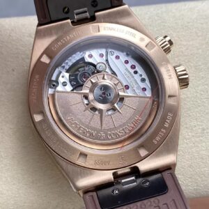 VACHERON CONSTANTIN REPLICA WATCH BROWN RUBBER STRAP GRF 41MM 6 ĐỒNG HỒ VACHERON CONSTANTIN REPLICA MẶT TRẮNG NHÀ MÁY GR 41MM