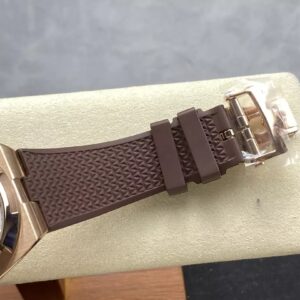 VACHERON CONSTANTIN REPLICA WATCH BROWN RUBBER STRAP GRF 41MM 7 ĐỒNG HỒ VACHERON CONSTANTIN REPLICA MẶT TRẮNG NHÀ MÁY GR 41MM