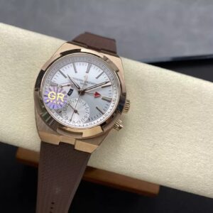 VACHERON CONSTANTIN REPLICA WATCH BROWN RUBBER STRAP GRF 41MM 3 ĐỒNG HỒ VACHERON CONSTANTIN REPLICA MẶT TRẮNG NHÀ MÁY GR 41MM