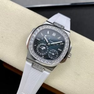 ĐỒNG HỒ PATEK PHILIPPE NAUTILUS 5724 FAKE 11 DÂY CAO SU NHÀ MÁY GR 41MM 3 ĐỒNG HỒ PATEK PHILIPPE NAUTILUS 5724 FAKE 11 DÂY CAO SU NHÀ MÁY GR 41MM