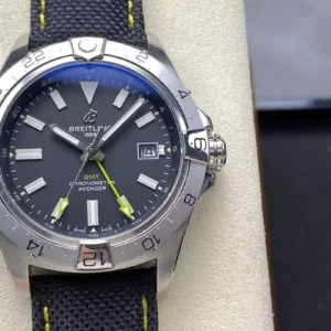 BREITLING 1884 AVENGER GMT FAKE 11 WATCHES BLACK DIAL BLS FACTORY 44MM 1 ĐỒNG HỒ BREITLING 1884 AVENGER GMT FAKE 11 MẶT ĐEN NHÀ MÁY BLS 44MM