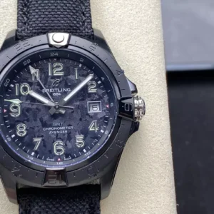 BREITLING AVENGER GMT REPLICA 1:1 WATCH METEORITE DIAL BLS 44MM 1 ĐỒNG HỒ BREITLING AVENGER GMT REPLICA MẶT THIÊN THẠCH NHÀ MÁY BLS 44MM (1)