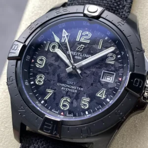 BREITLING AVENGER GMT REPLICA 1:1 WATCH METEORITE DIAL BLS 44MM 3 ĐỒNG HỒ BREITLING AVENGER GMT REPLICA MẶT THIÊN THẠCH NHÀ MÁY BLS 44MM (1)