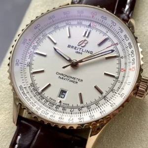 BREITLING NAVITIMER REPLICA 1:1 WATCH WHITE DIAL BLS FACTORY 41MM 2 ĐỒNG HỒ BREITLING NAVITIMER REPLICA 11 MẶT TRẮNG NHÀ MÁY BLS 41MM