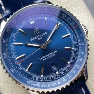 BREITLING NIVITIMER REPLICA 1:1 WATCH BLUE DIAL BLS FACTORY 41MM 2 ĐỒNG HỒ BREITLING NIVITIMER REPLICA MẶT XANH BLUE NHÀ MÁY BLS 41MM (1)