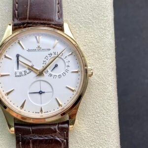 JAEGER-LECOULTRE MASTER ULTRA THIN FAKE WATCH WHITE DIAL PLATED GOLD GF 39MM 3 ĐỒNG HỒ JAEGER-LECOULTRE MASTER ULTRA THIN REPLICA MẠ VÀNG HỒNG MẶT TRẮNG GF 39MM (1)