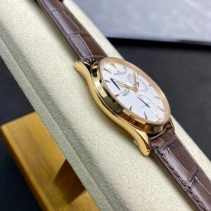 JAEGER-LECOULTRE MASTER ULTRA THIN FAKE WATCH WHITE DIAL PLATED GOLD GF 39MM 5 ĐỒNG HỒ JAEGER-LECOULTRE MASTER ULTRA THIN REPLICA MẠ VÀNG HỒNG MẶT TRẮNG GF 39MM (1)