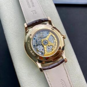 JAEGER-LECOULTRE MASTER ULTRA THIN FAKE WATCH WHITE DIAL PLATED GOLD GF 39MM 6 ĐỒNG HỒ JAEGER-LECOULTRE MASTER ULTRA THIN REPLICA MẠ VÀNG HỒNG MẶT TRẮNG GF 39MM (1)