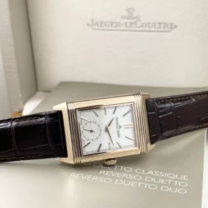 JAEGER-LECOULTRE FLIP SIDE REVERSO FAKE 11 WATCH LEATHER STRAP MG FACTORY 29MM 2 ĐỒNG HỒ JAEGER-LECOULTRE MẶT LẬT REVERSO FAKE 11 DÂY DA NHÀ MÁY MG 29MM