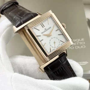 JAEGER-LECOULTRE FLIP SIDE REVERSO FAKE 11 WATCH LEATHER STRAP MG FACTORY 29MM 4 ĐỒNG HỒ JAEGER-LECOULTRE MẶT LẬT REVERSO FAKE 11 DÂY DA NHÀ MÁY MG 29MM