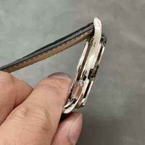 JAEGER-LECOULTRE WHITE DIAL REPLICA 1:1 WATCH BLACK LEATHER STRAP APS 39MM 4 ĐỒNG HỒ JAEGER-LECOULTRE MẶT TRẮNG REPLICA DÂY DA ĐEN NHÀ MÁY APS 39MM (1)