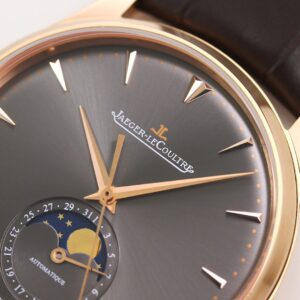 JAEGER-LECOULTRE MOON PHASE REPLICA 1:1 WATCH GREY DIAL GF 39MM 3 ĐỒNG HỒ JAEGER-LECOULTRE MOON PHASE MẠ VÀNG HỒNG REPLICA MẶT XÁM GF 39MM (1)