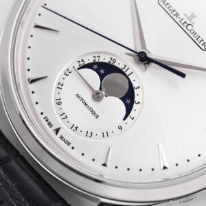 JAEGER-LECOULTRE MOON PHASE REPLICA WATCH BLACK LEATHER STRAP GF 39MM 4 ĐỒNG HỒ JAEGER-LECOULTRE MOON PHASE REPLICA KIM GIÂY XANH NHÀ MÁY GF 39MM (1)