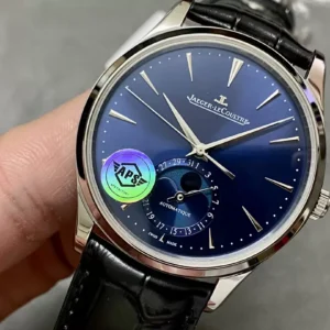 JAEGER-LECOULTRE REPLICA 11 MOON PHASE WATCH BLUE DIAL APS FACTORY 39MM 3 ĐỒNG HỒ JAEGER-LECOULTRE REPLICA 11 MOON PHASE MẶT XANH NHÀ MÁY APS 39MM (1)