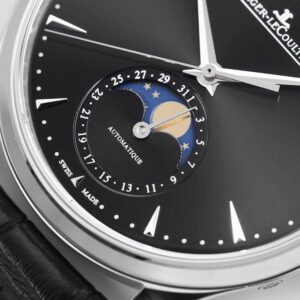 JAEGER-LECOULTRE REPLICA MOON PHASE WATCH BLACK DIAL GF FACTORY 39MM 4 ĐỒNG HỒ JAEGER-LECOULTRE REPLICA MOON PHASE MẶT ĐEN NHÀ MÁY GF 39MM (1)