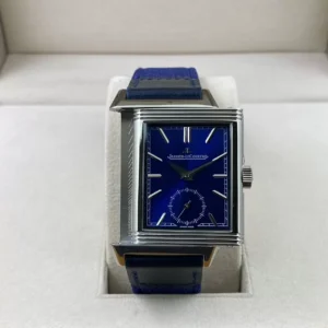 JAEGER-LECOULTRE REVERSO BLUE DIAL REPLICA WATCH LEATHER STRAP 28MM 1 ĐỒNG HỒ JAEGER-LECOULTRE REVERSO MẶT XANH REPLICA 11 DÂY DA 28MM (2)