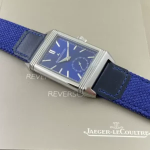 JAEGER-LECOULTRE REVERSO BLUE DIAL REPLICA WATCH LEATHER STRAP 28MM 2 ĐỒNG HỒ JAEGER-LECOULTRE REVERSO MẶT XANH REPLICA 11 DÂY DA 28MM (2)