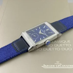 JAEGER-LECOULTRE REVERSO BLUE DIAL REPLICA WATCH LEATHER STRAP 28MM 3 ĐỒNG HỒ JAEGER-LECOULTRE REVERSO MẶT XANH REPLICA 11 DÂY DA 28MM (2)