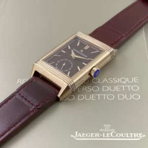 JAEGER-LECOULTRE REVERSO REPLICA 11 WATCH CHOCOLATE DIAL MG FACTORY 28MM 1 ĐỒNG HỒ JAEGER-LECOULTRE REVERSO REPLICA WATCH MẶT CHOCOLATE NHÀ MÁY MG 28MM