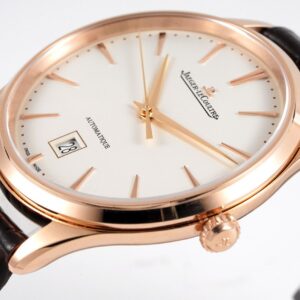 JAEGER-LECOULTRE ULTRA THIN MASTER REPLICA WATCH ROSE GOLD PLATED ZF 40MM 4 ĐỒNG HỒ JAEGER-LECOULTRE ULTRA THIN MASTER REPLICA MẠ VÀNG HỒNG NHÀ MÁY ZF 40MM (1)