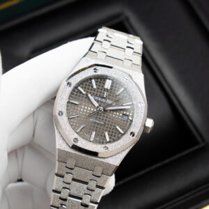 AUDEMARS PIGUET PROSTED GOLD GREY DIAL REPLICA WATCH APS FACTORY 37MM 1 ĐỒNG HỒ AUDEMARS PIGUET PROSTED GOLD REPLICA MẶT XÁM NHÀ MÁY APS 37MM (1)