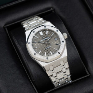 AUDEMARS PIGUET PROSTED GOLD GREY DIAL REPLICA WATCH APS FACTORY 37MM 2 ĐỒNG HỒ AUDEMARS PIGUET PROSTED GOLD REPLICA MẶT XÁM NHÀ MÁY APS 37MM (1)