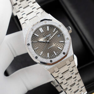 ĐỒNG HỒ AUDEMARS PIGUET PROSTED GOLD REPLICA MẶT XÁM NHÀ MÁY APS 37MM (1)