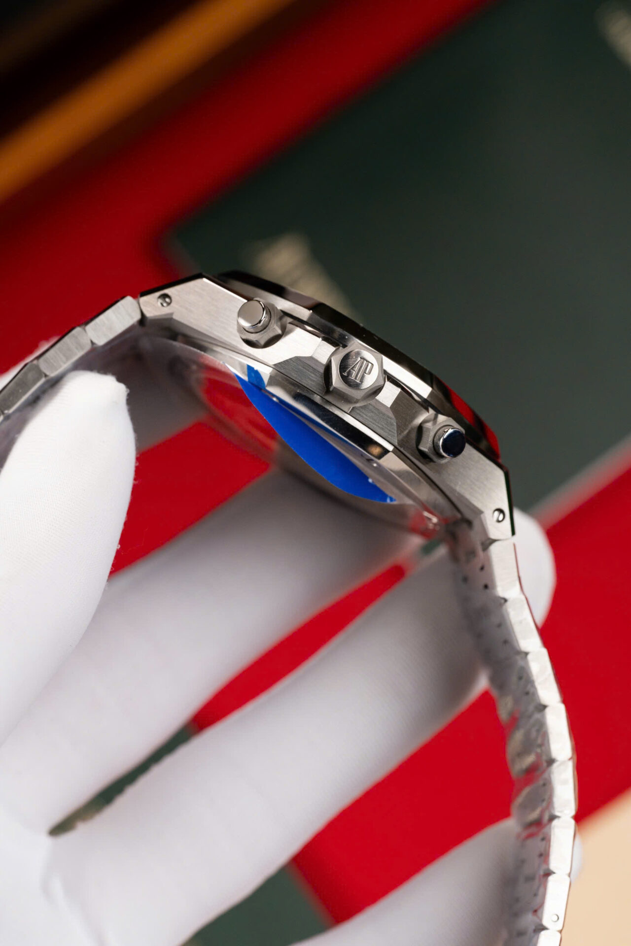 ĐỒNG HỒ AUDEMARS PIGUET ROYAL OAK 26240 CHRONOGARPH MẶT XANH BLUE NHÀ MÁY APS 41MM (5) ĐỒNG HỒ AUDEMARS PIGUET ROYAL OAK 26240 CHRONOGARPH MẶT XANH BLUE NHÀ MÁY APS 41MM (1)